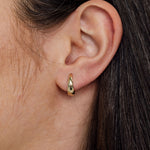 Tapered Gold Huggie Earrings
