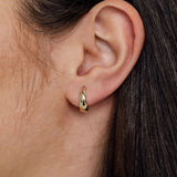Tapered Gold Huggie Earrings

