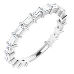 white gold diamond wedding ring with baguette diamonds