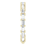 yellow gold diamond eternity ring with baguette diamonds