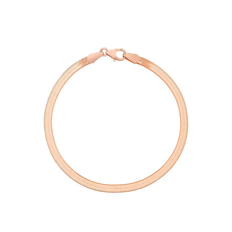 Rose gold herringbone bracelet
