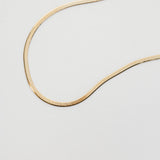 herringbone necklace yellow gold 