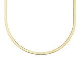 herringbone necklace yellow gold plated