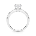 platinum classic knife edge engagement ring