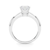 platinum classic knife edge engagement ring