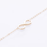 infinity bracelet 9ct yellow gold plated 