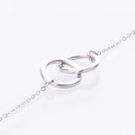 interlocking circles bracelet silver