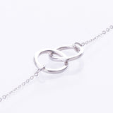 interlocking circles bracelet silver