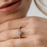 knife edge solitaire engagement ring