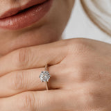 knife edge solitaire engagement ring