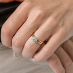 knife edge gold wedding ring