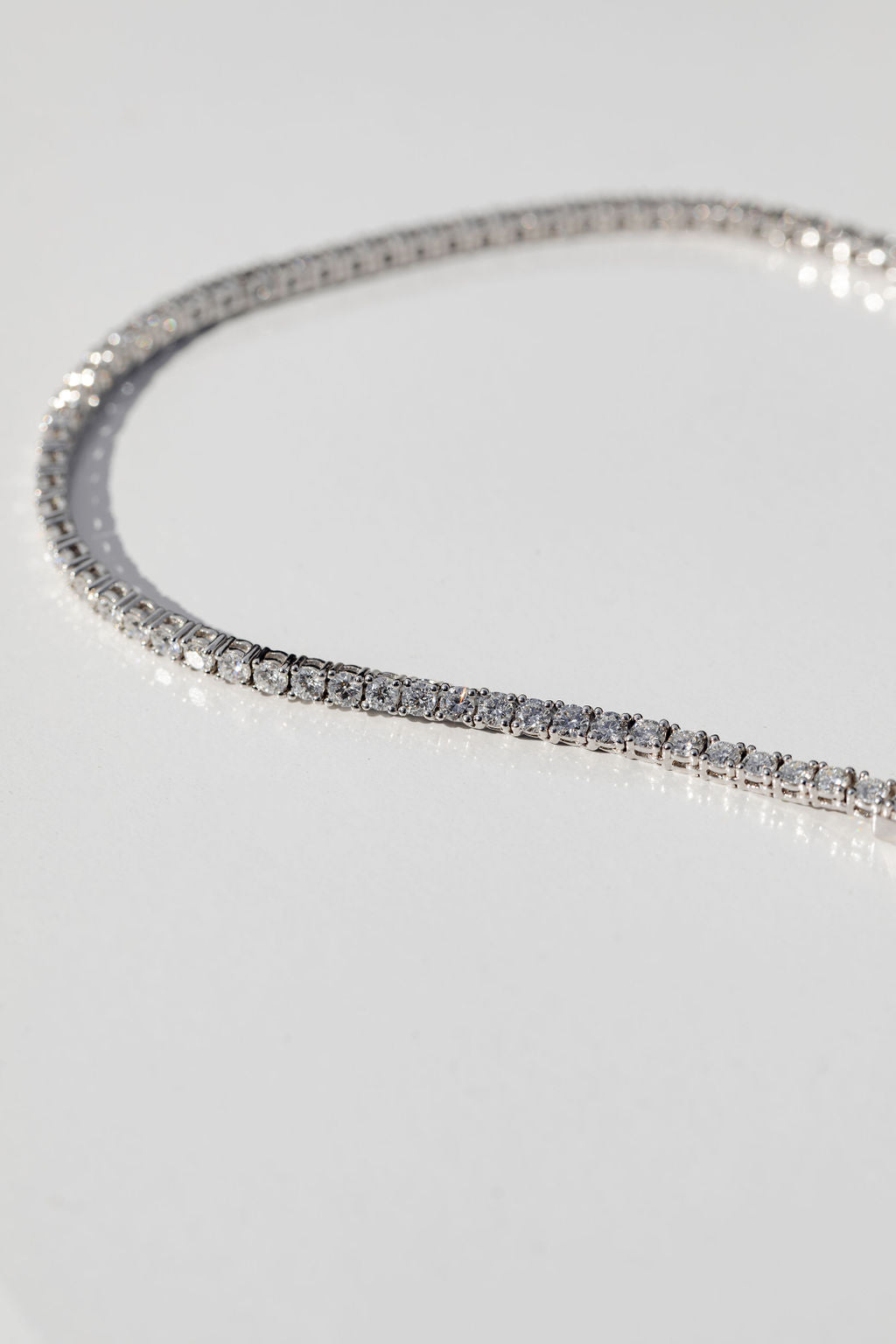 lab grown diamond tennis necklace