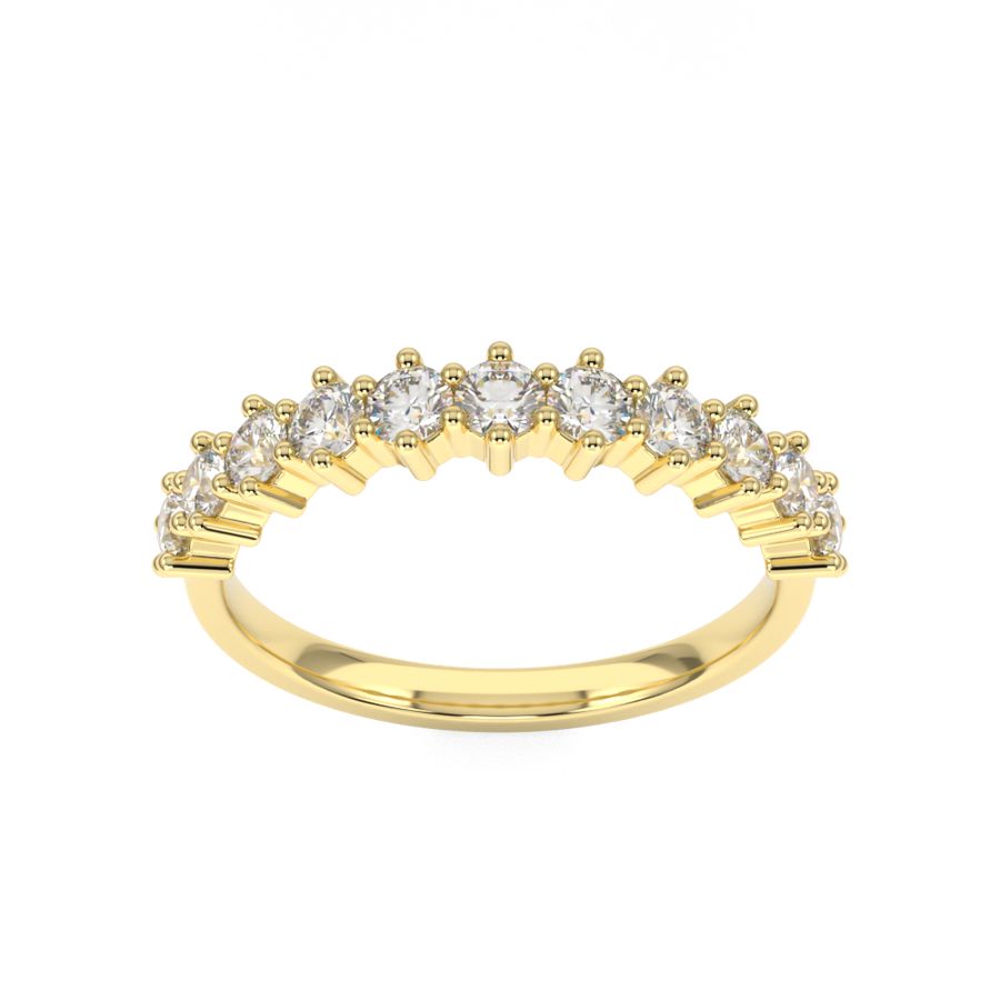 Lottie Statement Moissanite Ring in Yellow Gold