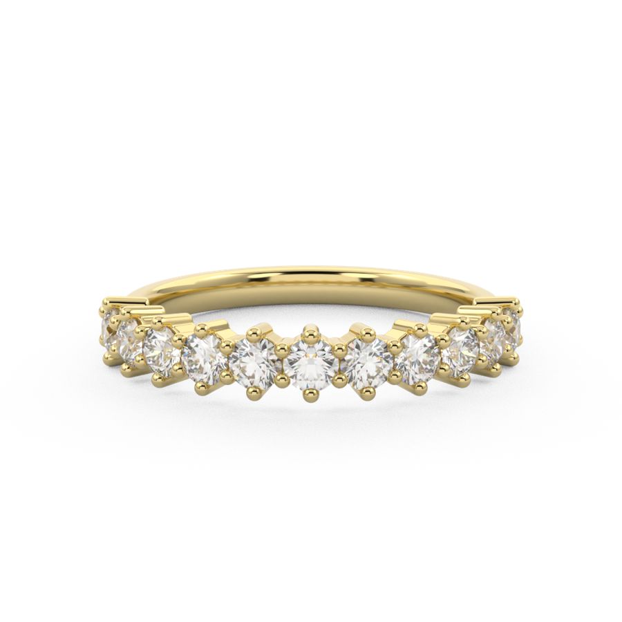 Lottie Statement Moissanite Ring in Yellow Gold