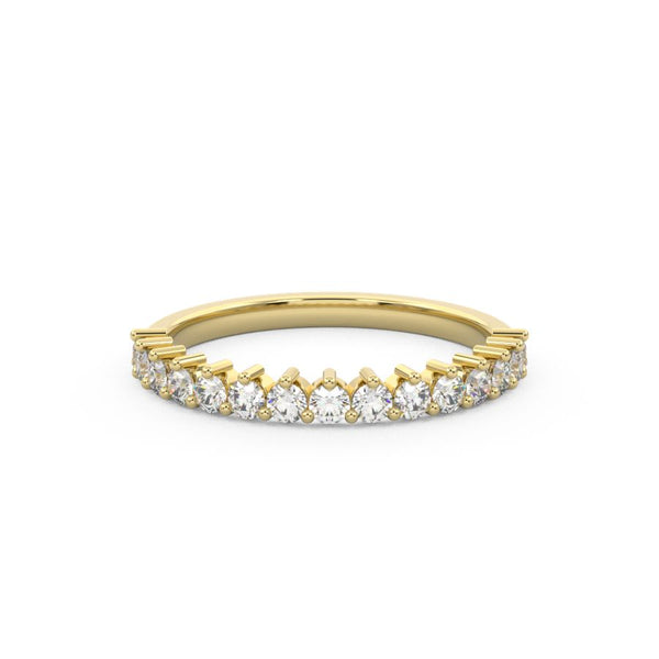 3 claw diamond wedding ring