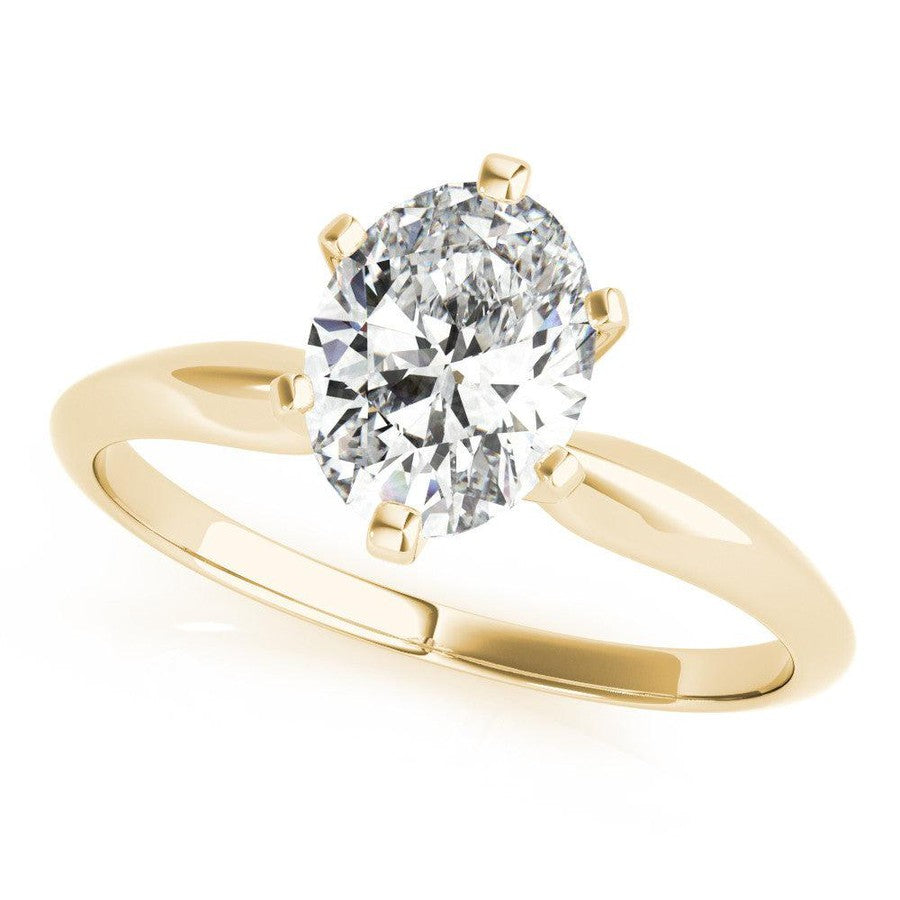 Marilyn | Oval Cut Tapered Engagement Ring