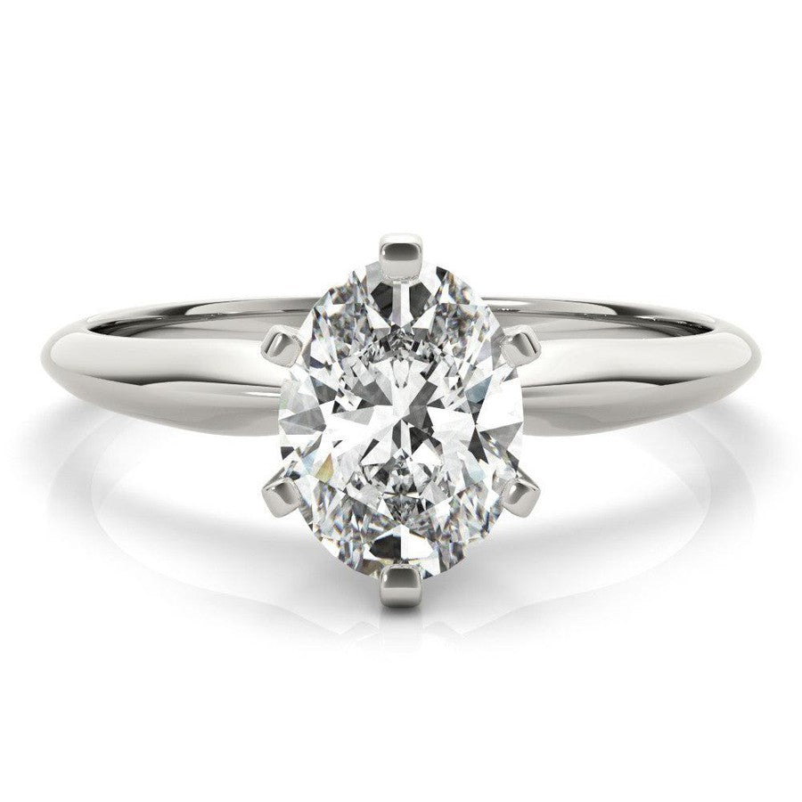 Marilyn | Oval Cut Tapered Engagement Ring