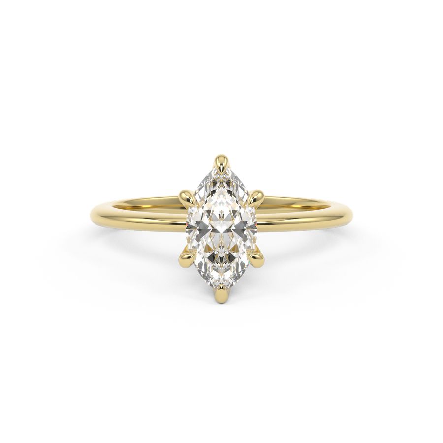 Marquise Cut Diamond Solitaire Engagement Ring 1.05ct Lab Grown

