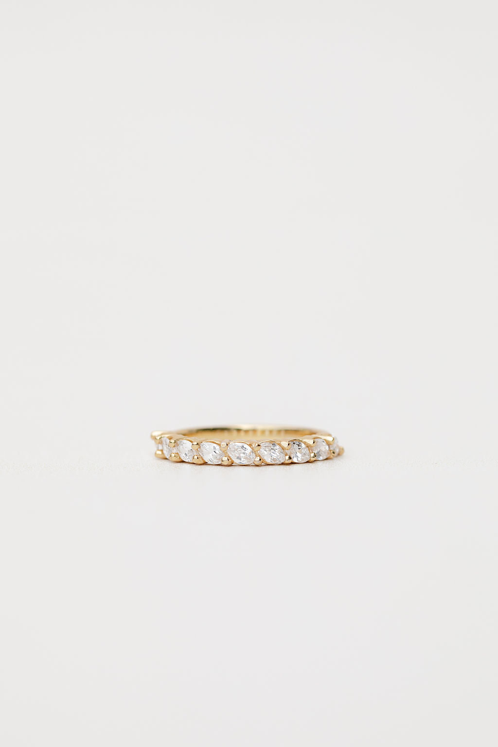 marquise cut diamond  half set wedding ring