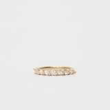 marquise cut diamond  half set wedding ring