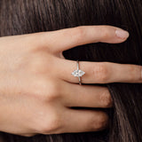 Marquise Cut Solitaire Engagement Ring Platinum