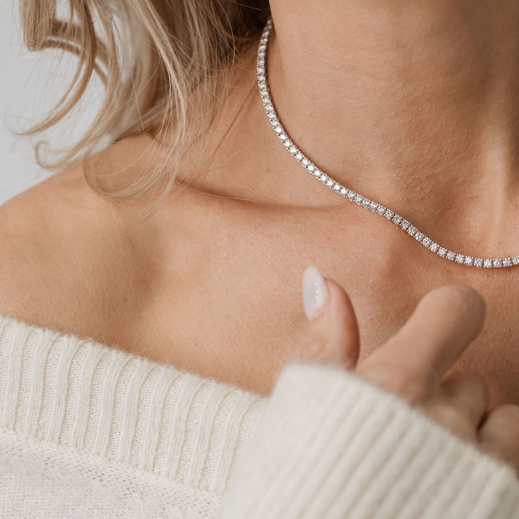 diamond tennis necklace