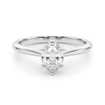 Oval Moissanite Engagement Ring with 6 claws