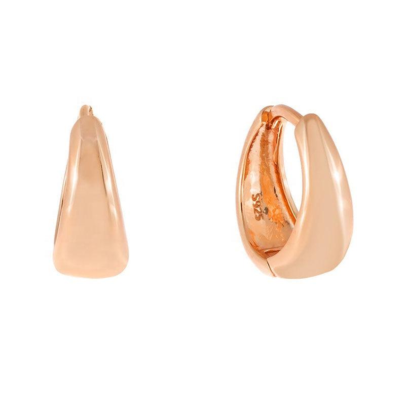 classic rose gold huggie earrings adelaide