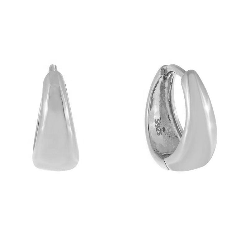 classic silver huggie earrings adelaide