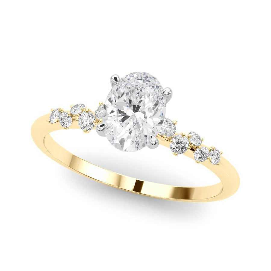 Oval Diamond Scatter Ring