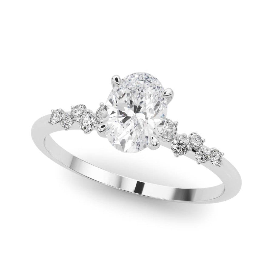 Oval Diamond Scatter Ring