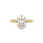 Solitaire oval engagement 2ct oval diamond 