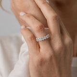 oval cut diamond eternity ring