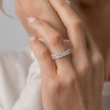 oval cut diamond eternity ring