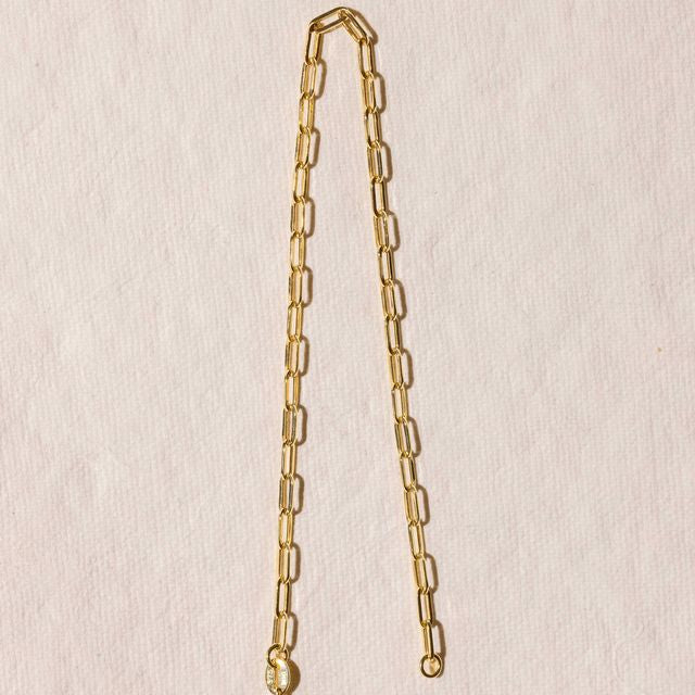 paper clip bracelet small 9kt YG
