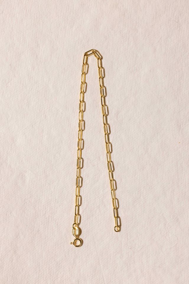 paper clip bracelet small 9kt YG