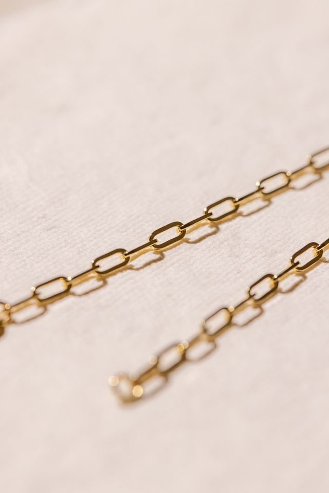 paperclip chain bracelet small - 9kt yellow gold 