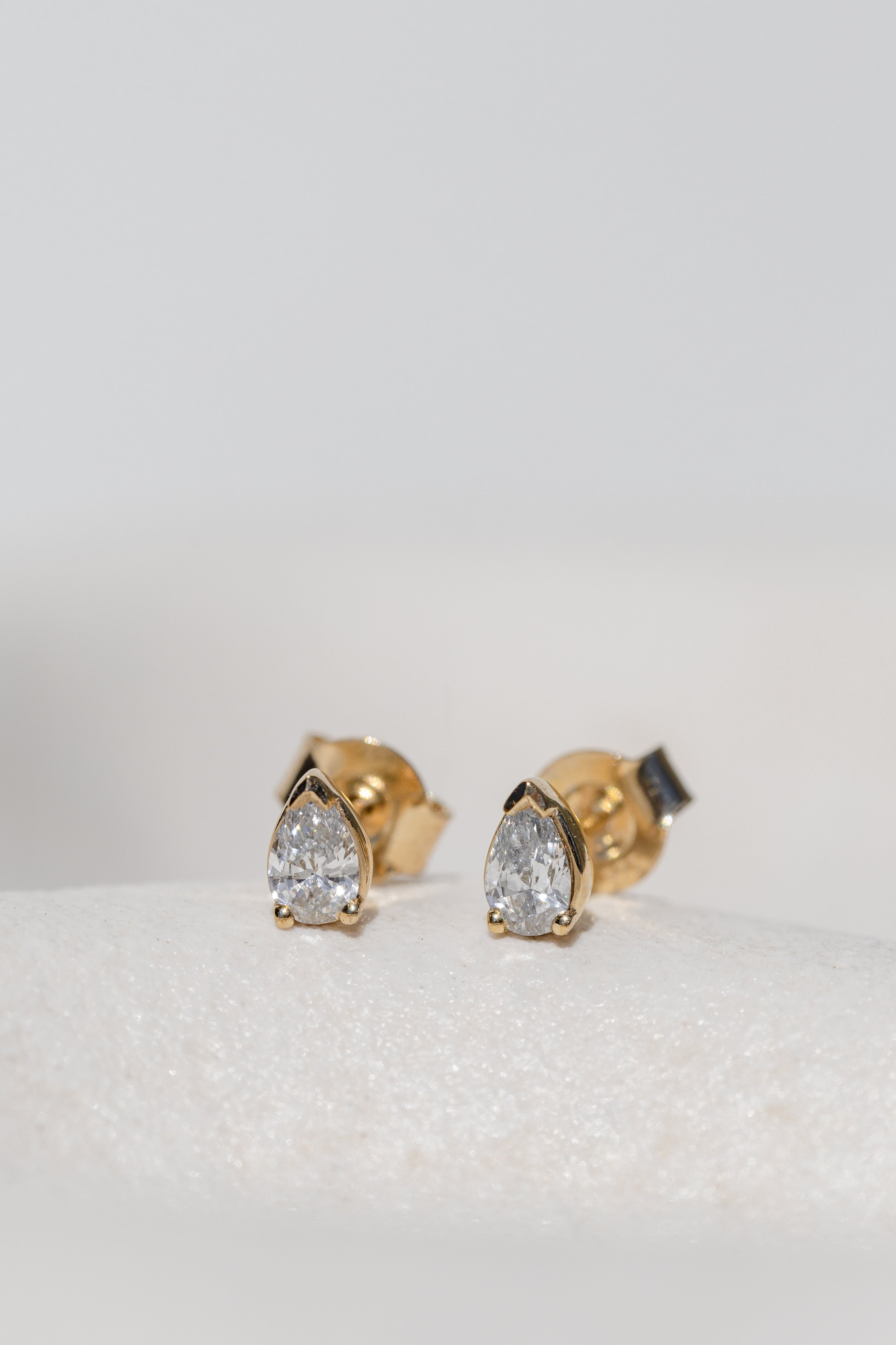 pear cut diamond earrings