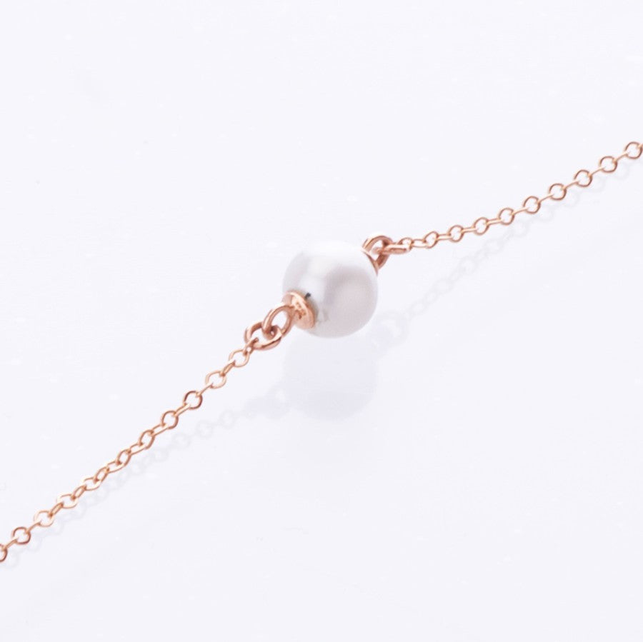 rose gold pearl bracelet