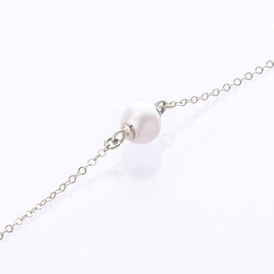 silver pearl bracelet