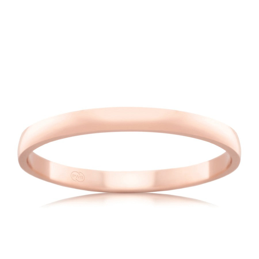 plain band stacking ring rose gold 