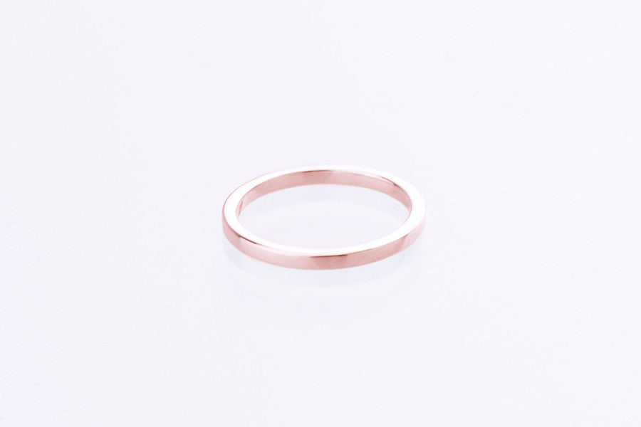 plain band stacking ring rose  gold 9kt
