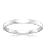 plain band stacking ring white gold 