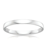 plain band stacking ring white gold 