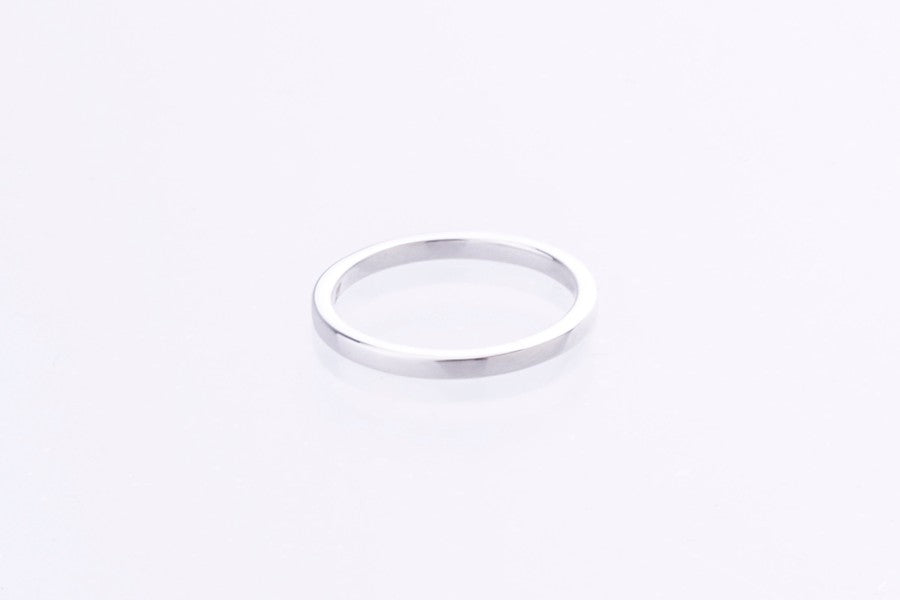 plain band stacking ring white  gold 9kt
