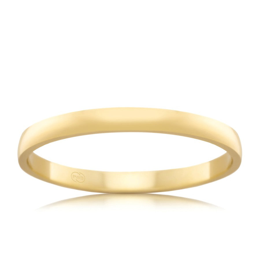 plain band stacking ring yellow gold 