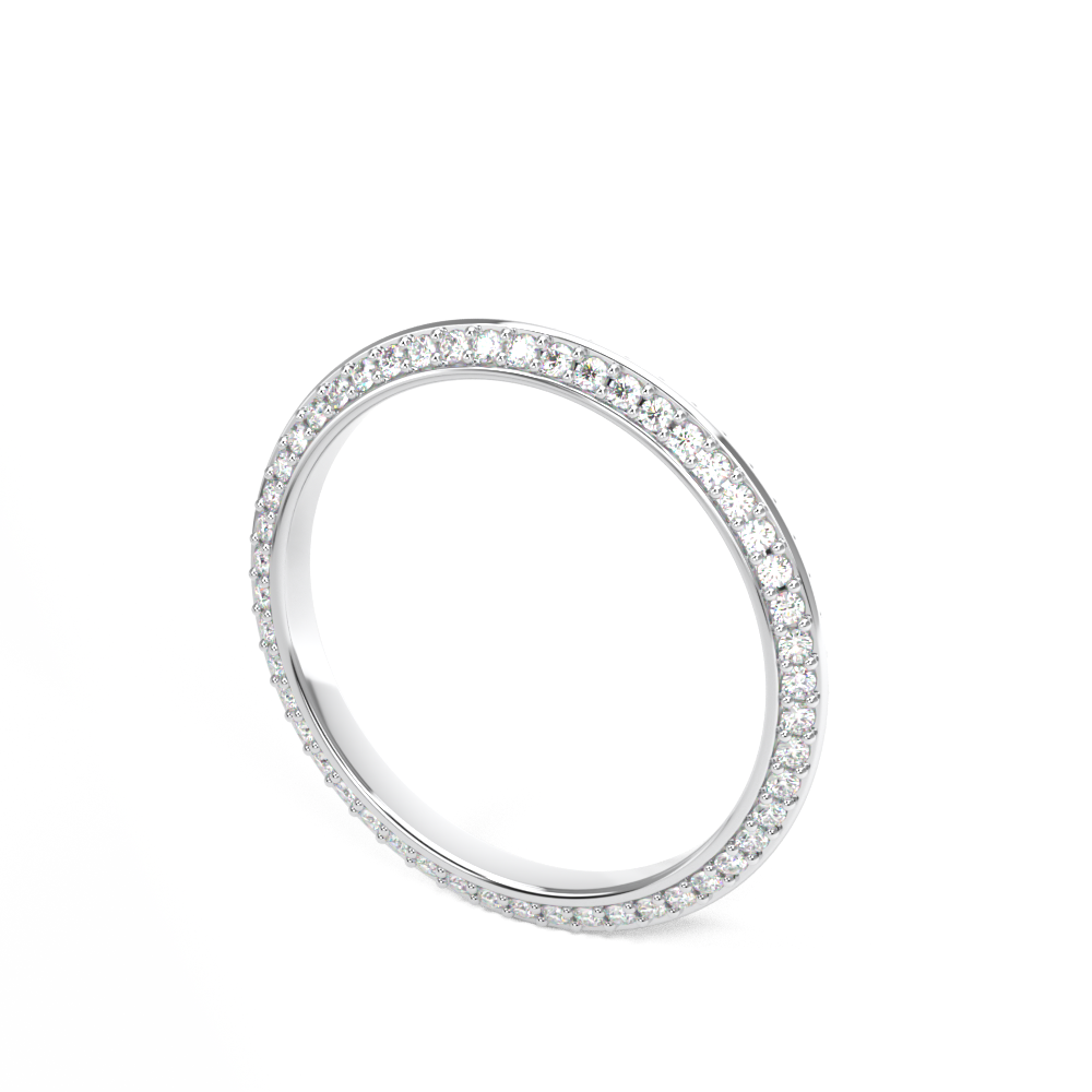 platinum knife edge diamond wedding ring 