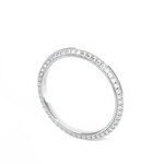 platinum knife edge diamond wedding ring 