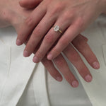 Elongated Cushion Cut Solitaire Engagement Ring
