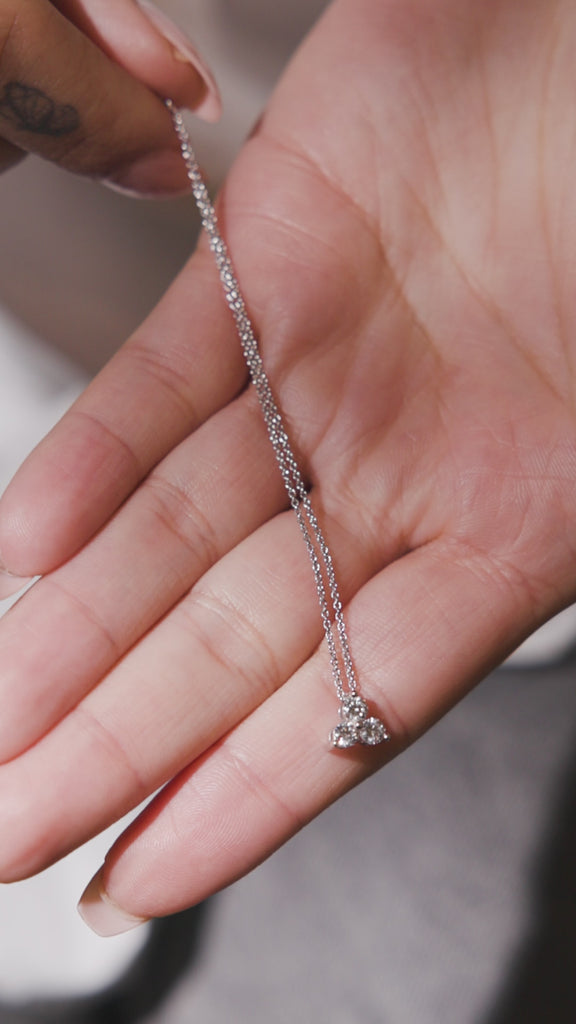 trilogy cluster pendant diamond 
